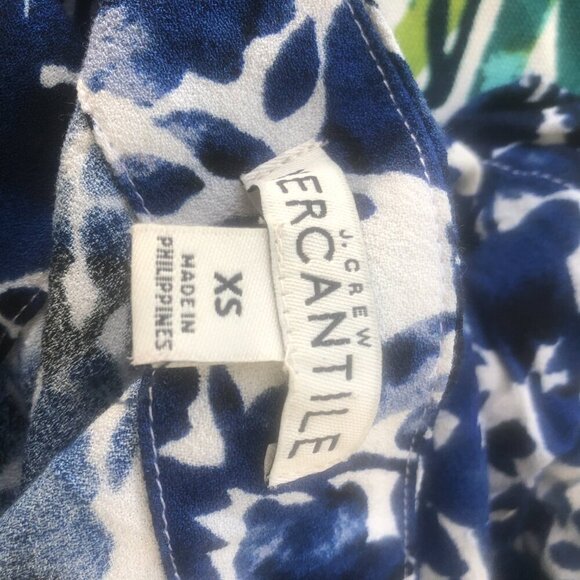 J. Crew Mercantile Blue Floral Watercolor Shift Spring Dress Size XS - Picture 7 of 7